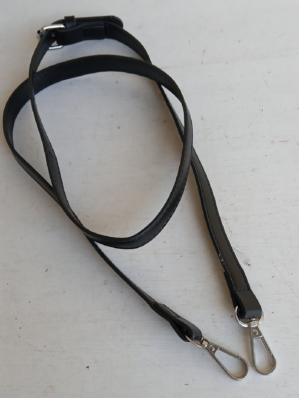 Black Strap Silver Hardware Replacement Crossbody Bag Strap